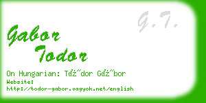 gabor todor business card